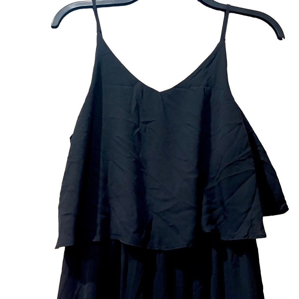 Glam Doll Classic Black Spaghetti Strap Maxi Dress Medium - Picture 5 of 7